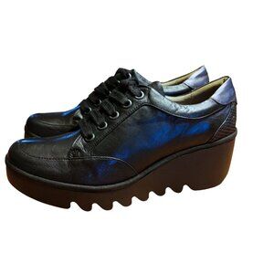 Fly London Black and Blue Women's Sneakers